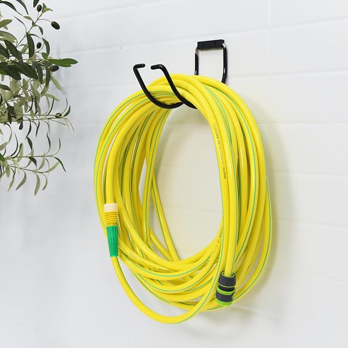 Garden Hose Holder Water Hose Hanger Wall Mounted,304Stainless Steel Solid Hose Hook Holds Up to 150Ft Garden Hose, Expandable Hose, Garden Hose Carts,Water Hose - Orange