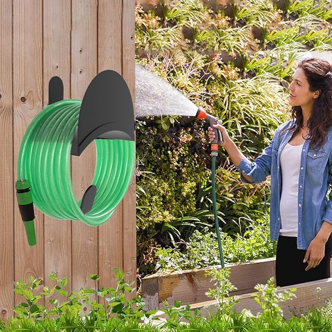 Water Hose Holder, Wall Mount Garden Hose Reel Hanger Holder, Outside Garden Hose Storage Holders organizer for Storage Ropes, Garden and Heavy Tools, Large 2 Pack