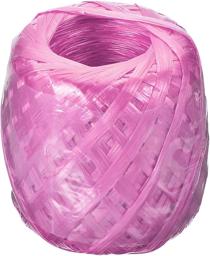 PATIKIL 180m/590Ft Polyester Nylon Plastic Rope, Twine Household Bundles Ropes Roll for Gardening Packing Crafting DIY, Pink