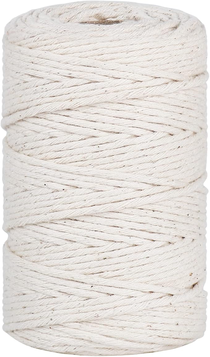 Tenn Well Butchers Twine, 328 Feet 2mm 16Ply Food Safe Cotton Kitchen Cooking String for Roasting, Tying Meat, Trussing Turkeys, Baking, Making Sausage and More