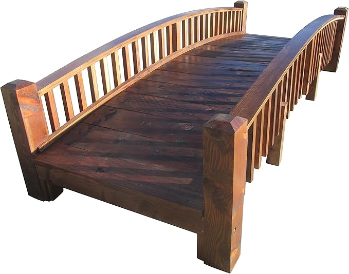 SamsGazebos 12 ft Commercial Grade Garden Bridge with Medium Rails