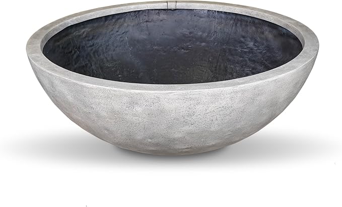 Aquascape Fountain Bowl Container Water Garden, Lunar Gray, 50 inch Dia (127 cm), 78397