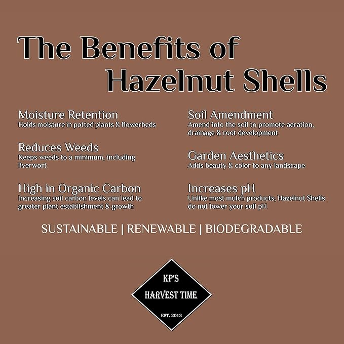 Chips - Mulch Amendment Product - 10 lbs.(Hazelnut Shells)