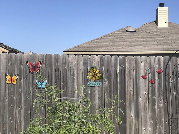 Welcome Sign for Front Door Decor Hanging Sign, Metal Flower Welcome Door Sign Wall Art Decor Hanging for Indoor Outdoor Patio Garden Yard Sign Porch Decoration 15.75X12.75In (B)