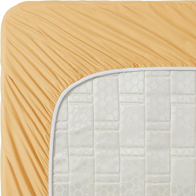 Clara Clark 1800 Premier Series 4pc Bed Sheet Set - King, Camel Gold