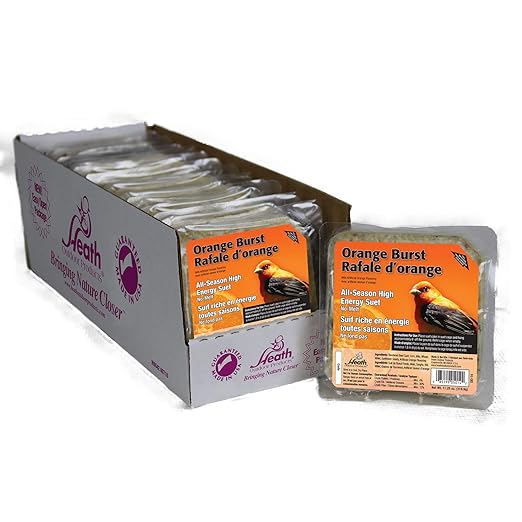 Heath Outdoor Products DD-14 Orange Burst Suet Cake, 11.25 oz., Case Of 12