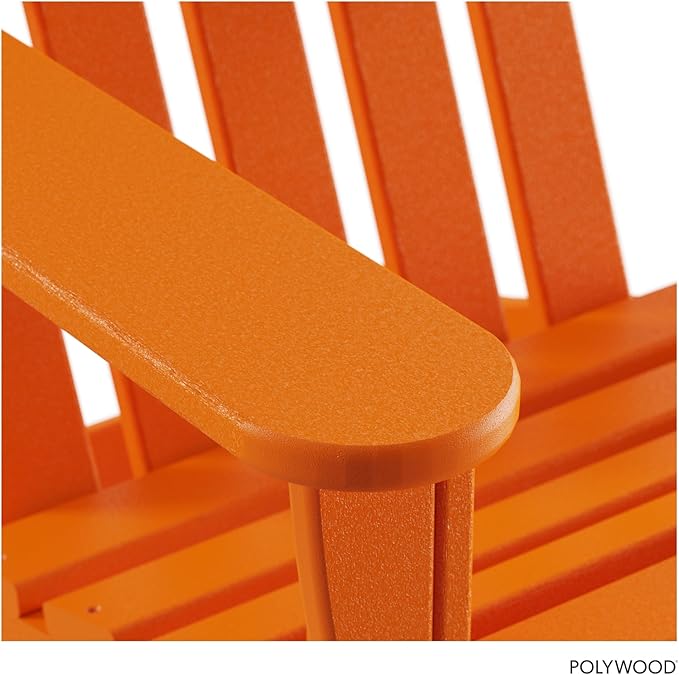 POLYWOOD AD4030TA Classic Outdoor Adirondack Chair, Tangerine