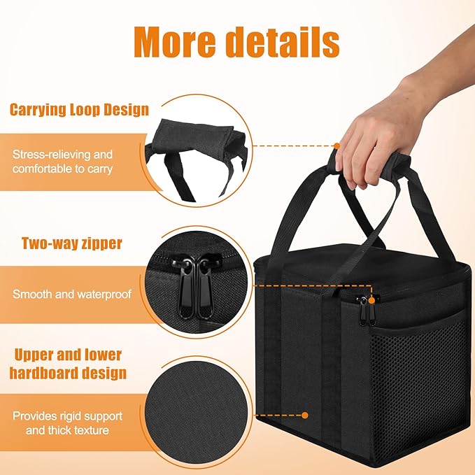 9'' Fire Pit Bag for Solo Stove Mesa & Accessories, Carry Bag for Solo Stove Mesa & Heat Deflector, Portable Fire Pit Storage Case for Travel & Camping, 3-Layer 600D Oxford Cloth, Waterproof