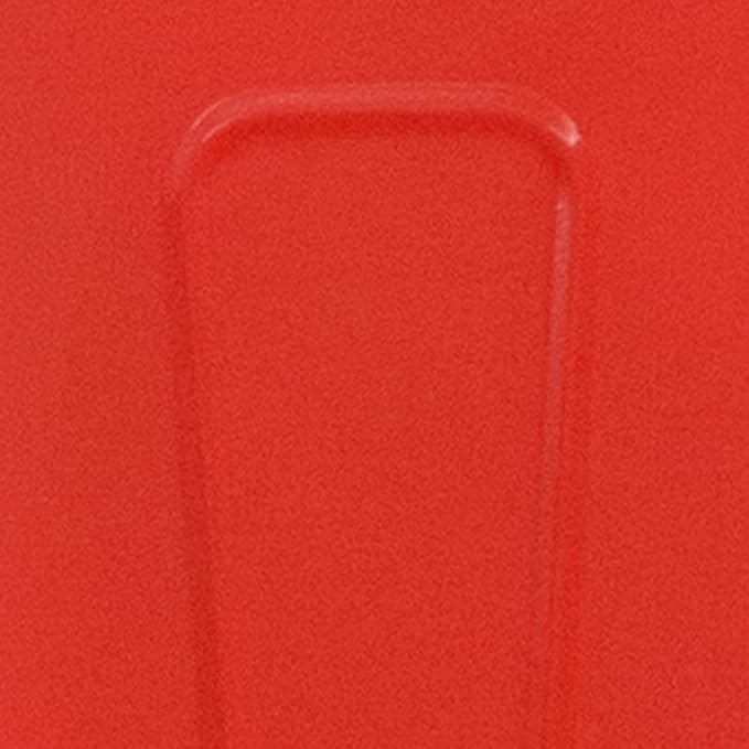 EMMA + OLIVER Commercial Grade 31.5" Square Red Metal Indoor-Outdoor Table Set-4 Stack Chairs