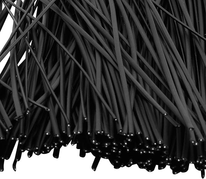 Piutouyar Black Metallic Twist Ties 6 Inch / 150mm, Twist Ties with Rugged Metal Innercores, Reusable Fastening for Cable Organize(250Pcs)