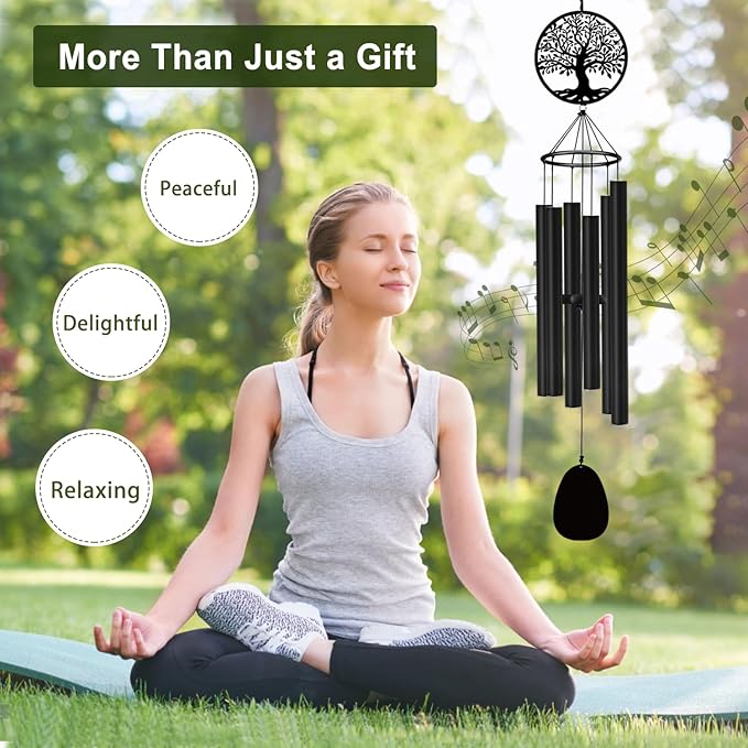 ASTARIN Memorial Wind Chimes for Outside Deep Tone, 36" Windchimes Sympathy Gifts for Loss of Loved one, Bereavement Condolence Remembrance Funeral Chimes for Grieving Friends Loss of Mother Father