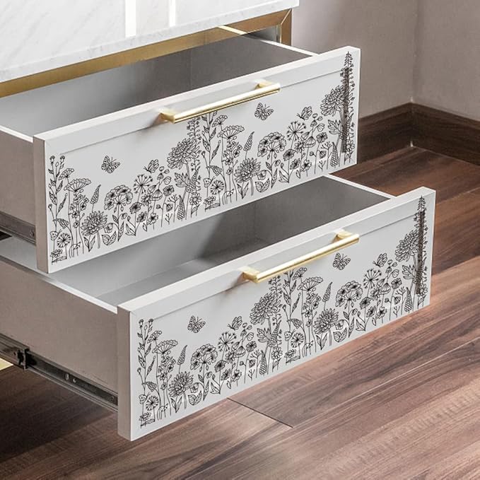 OLYCRAFT 2Pcs 11x8.6 Inch Self-Adhesive Silk Screen Printing Stencil Plants Pattern Mesh Transfers Stencil Flower Butterfly Silk Screen Stencils for Painting on Wood DIY T-Shirt Fabric
