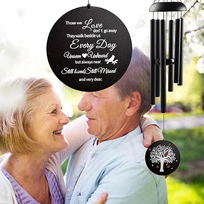 Memorial Wind Chimes for Loss of Loved One,Cardinal Wind Chimes Sympathy Wind Chime for Loss of Loved One,Windchimes in Memory of Loved One,Father Mother Bereavement Memorial Gifts for Remembrance