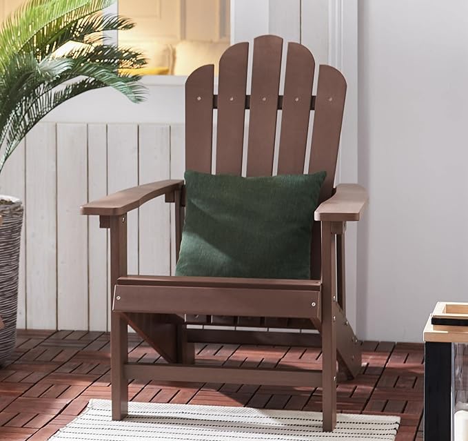 Adirondack Chairs Weather Resistant, Patio Firepit Chair, Sturdy Outside Chairs, Lawn Chairs, Easy Assembly 350lb, for Outdoor Patio Yard