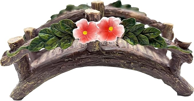 MUAMAX Fairy Garden Bridge Mini Bridge for Fairy Garden Flower Bridge Resin Arched Artificial Little Bridge Micro Landscape Garden Bridge for Dollhouse Ornaments Fairy Garden Accessories