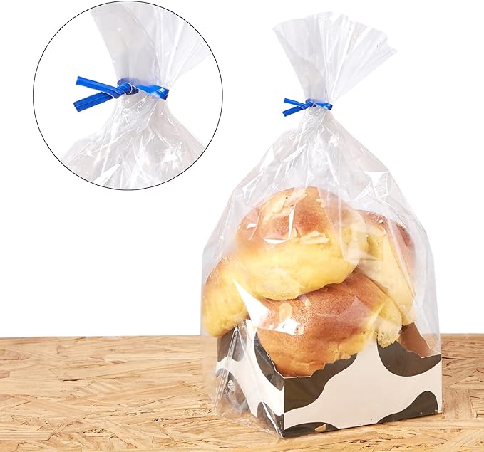 Tangyinrd 1000 Pcs 5" Blue Twist Ties, Plant Ties Cable Ties Reusable Bread Ties for Party Cello Candy Coffee Treat Bags Cake Pops