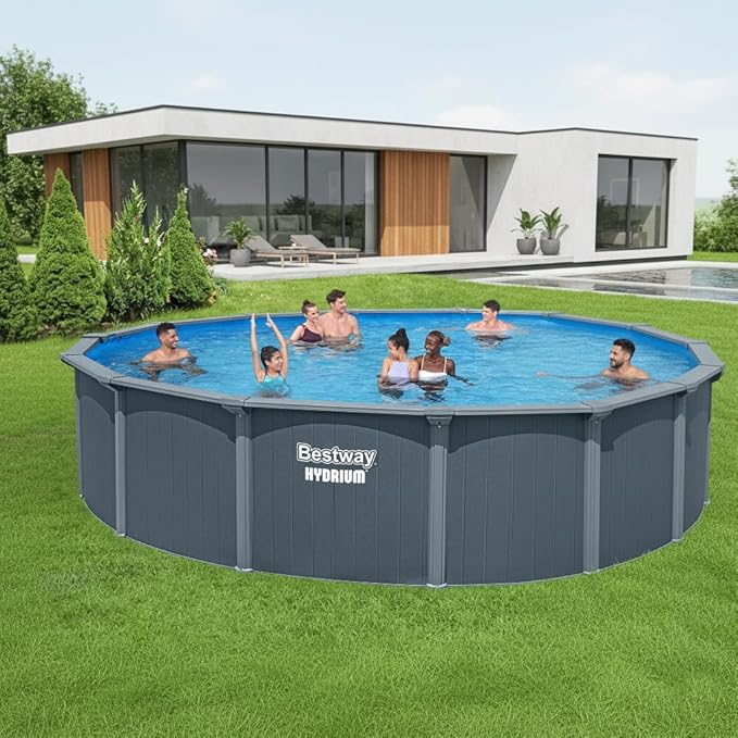 Bestway Hydrium 24' x 52" Round Steel Wall Above Ground Pool Set