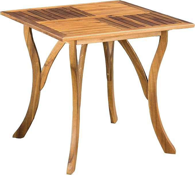 Christopher Knight Home Hermosa Acacia Wood Dining Set, 5-Pcs Set, Teak Finish