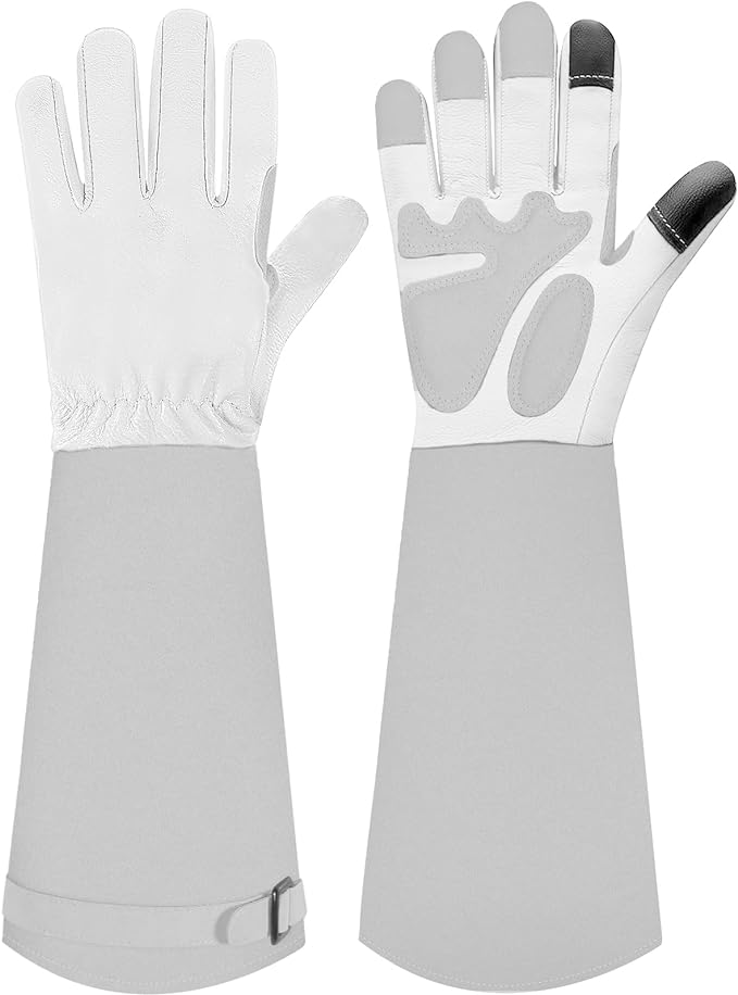 Long-Gardening-Gloves for Women/Men - Thorn Proof Rose Pruning Gloves Heavy Duty Gauntlet, Best Garden Gifts for Gardener-S