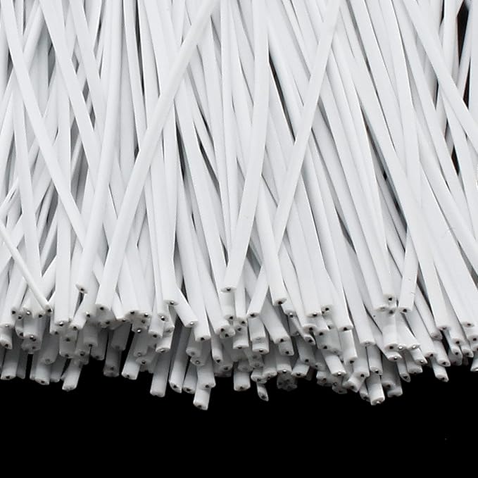 Piutouyar Black and White Metallic Twist Ties 6 Inch / 150mm, Twist Ties with Rugged Metal Innercores, Reusable Fastening for Cable Organize(250Pcs)