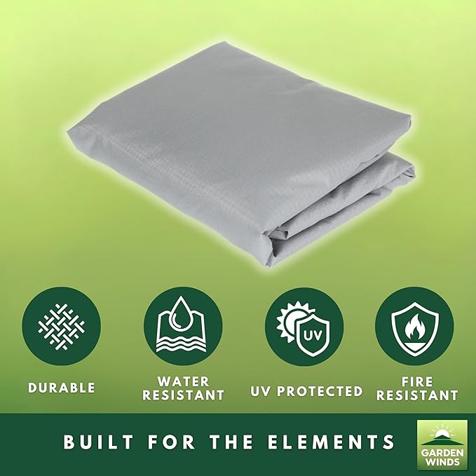 Garden Winds Reinforced RipLock 350 Replacement Canopy Top Cover Compatible with Boulder Bridge Sandpointe Swing Models 10133-19-10018A, SC-K-454PGS2 - Slate Gray
