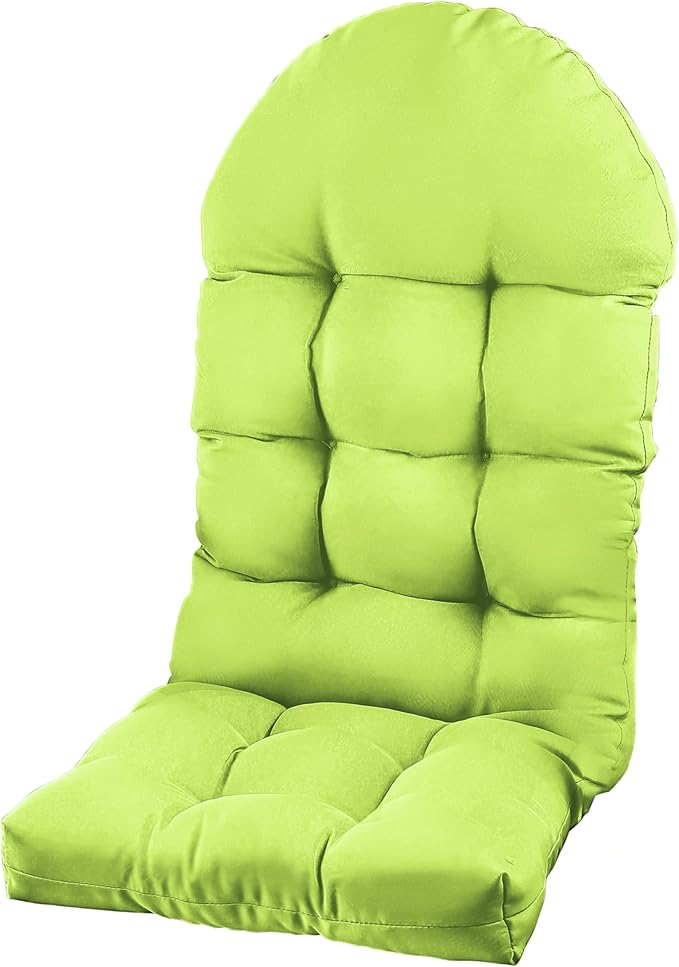 Adirondack Chair Cushion, Rocking Chair Cushion 44x19.4x4 inch, High Back Patio Cushions of Upper and Lower with Ties, Sunscreen and Fade-Resistant (Sharp Green, 1)