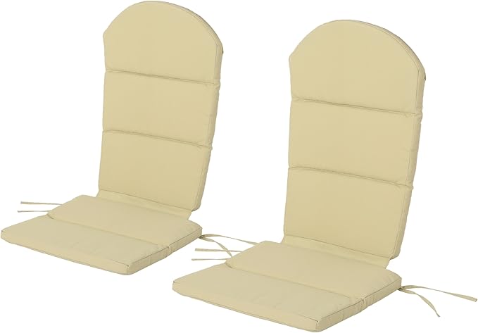 Christopher Knight Home Terry Outdoor Water-Resistant Adirondack Chair Cushions (Set of 2), Khaki, 2 Count (Pack of 1)