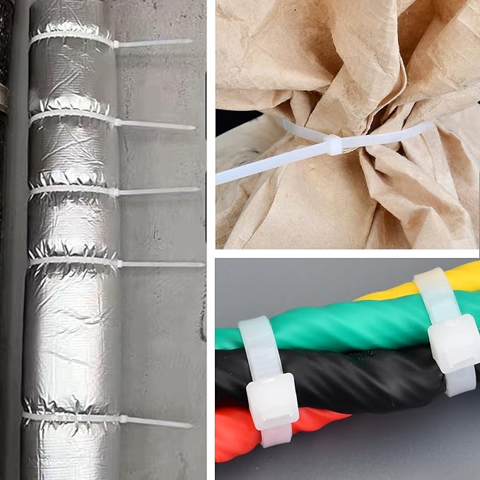 Extra Wide Zip Ties 24 inch, Strong Large Zip Ties Heavy Duty with 250 lbs, Long Big Industrial Wire Tie, Thick White Cable Tie for Outdoor,12 PCS
