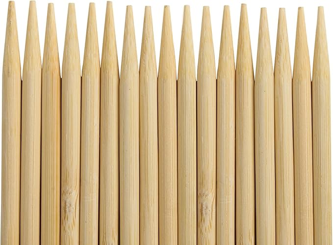 FLYPARTY Bamboo Marshmallow Roasting Sticks with 30 Inch 5mm Thick Extra Long Heavy Duty Wooden Skewers,Roaster Barbecue S'Mores Skewers Hot Dog Forks for Camping,Party,Kebab Sausage(120 Pcs)