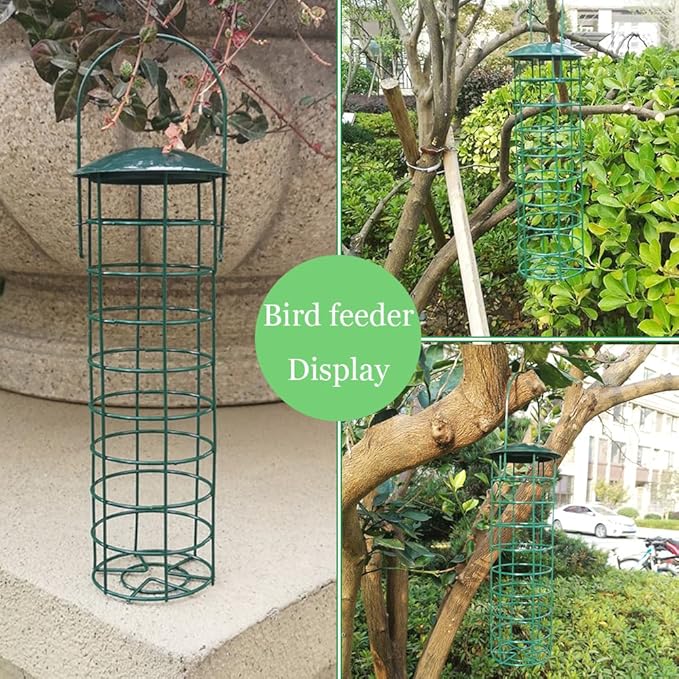 Suet Ball Bird Feeder Outdoor Hanging Metal Wire Wild Bird Feeder Fat Ball Food Feeder (1)