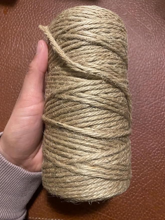 Rocky Mountain Goods Jute Twine 3mm 200 ft - Strong Soft Natural Fiber Brown Jute for Plants, Gardening, Crafts, Macrame, Picture Hanging, Gifts, Crochet, Tomatoes - Garden Twine - Brown Rope Tie