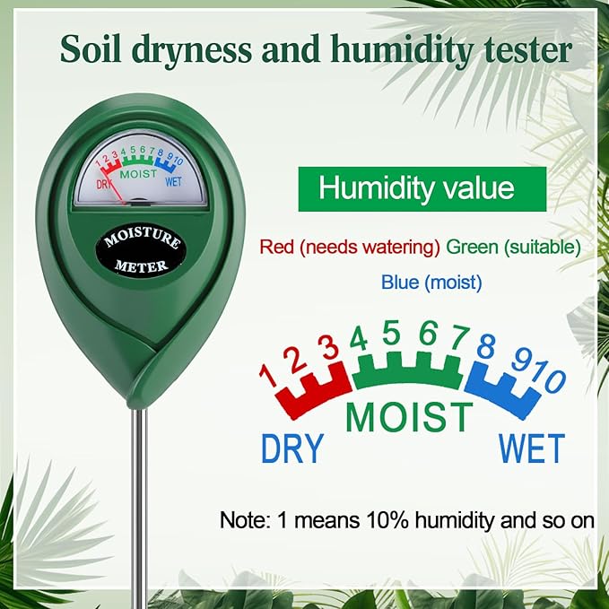 6 Pcs Indoor Watering Can Set 1/2 Gallon Can 6.8 oz Spray Bottle 17 oz Squeeze Bottle Plant Watering Globes Soil Moisture Meter Small Spraying Set for Indoor Outdoor Plants (Dark Green)