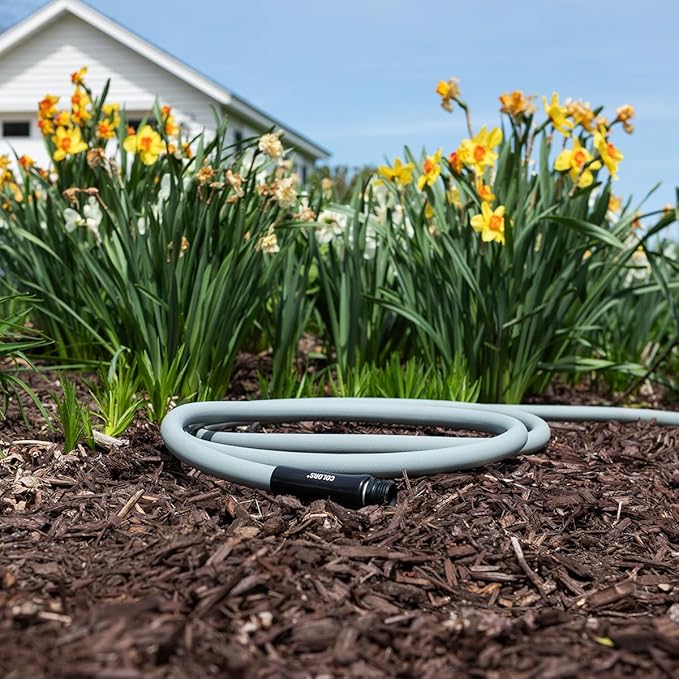Flexzilla Colors Garden Hose 5/8 in. x 25 ft., Lightweight All-Weather Water Hose, Durable and Flexible, Leak-Free Connections, Slate Gray