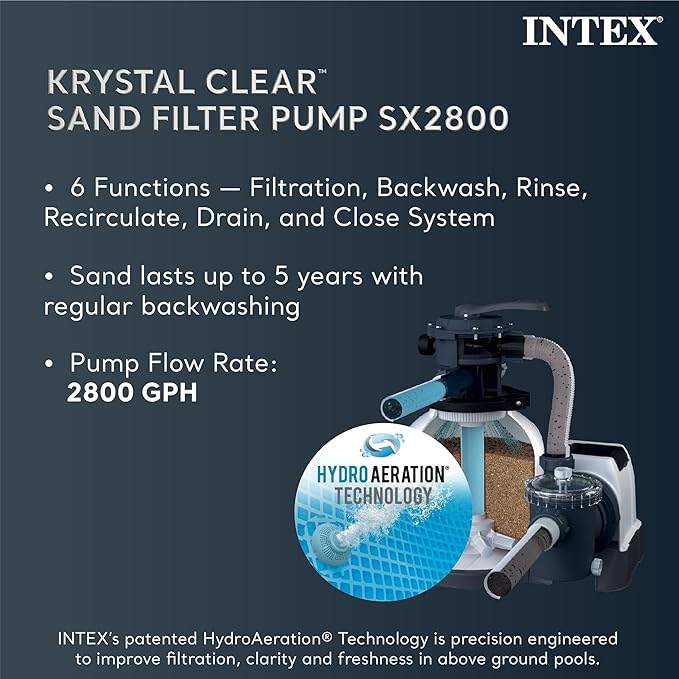 INTEX 26345VM Ultra XTR 26ft x 52in Above Ground Swimming Pool Set with Sand Filter Pump and OptiFlow 50lb Premium Filter Sand (2-Pack)