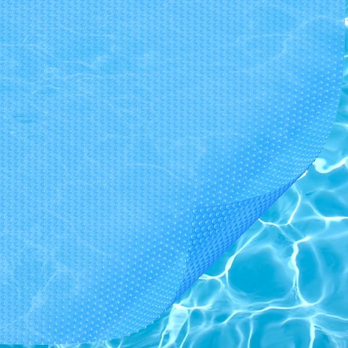 VEVOR Solar Pool Cover, 24 x 12 ft Rectangle Solar Cover 16 mil for Pools, Inground Above Ground Swimming Pool Solar Blanket with Bubble, Heat Retaining Solar Covers Blue