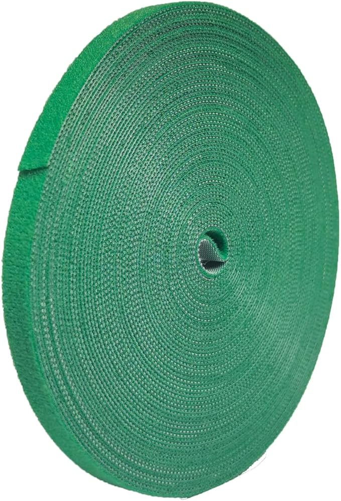 50 feet Reusable Garden Plant Ties, Green, Heavy Duty Soft Grip Strips, Roll for Supporting Plants, Trees, Vines