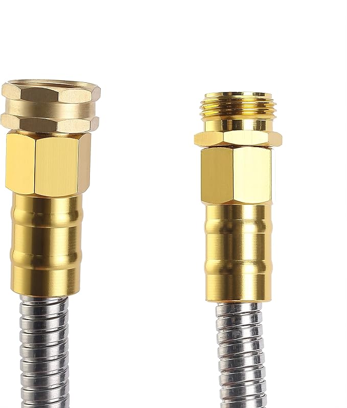 UNCO 25ft Stainless Steel No Kink Metal Garden Hose
