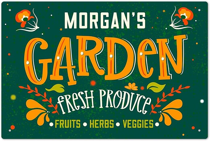 Custom Garden Signs, Personalized Sign for Garden, Ideal for Mom, Mother Or Sign, 12x18 Inches, Rust Free .063 Aluminum, Fade Resistant, Made in USA by Sigo Signs