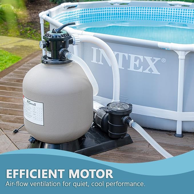 XtremepowerUS 1.5HP High Flow Pool Pump Self Prime Above Ground Swimming Pool Spa Pump 1.5" Strainer Basket Filter