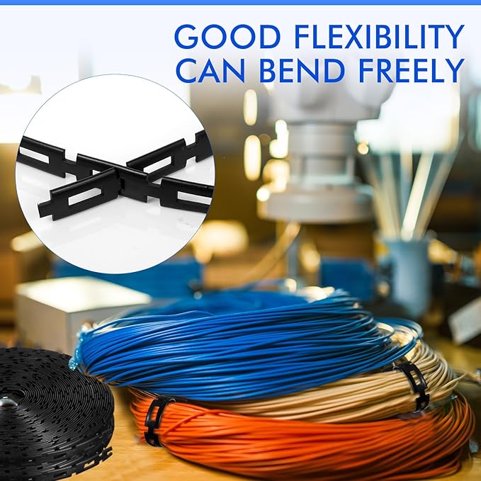 Wesiti 100 ft Plastic Chain Lock Tree Tie 1/2 Inch Wide Adjustable Tree Support Straps Plant String Swing Strap Flexible Reusable Ties for Staking for Garden Accessories