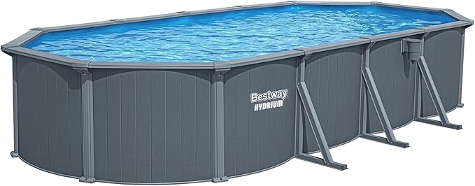 Bestway Hydrium 24' x 12' x 52" Oval Steel Wall Above Ground Pool Set