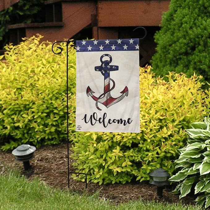 Briarwood Lane American Anchor Summer Burlap Garden Flag