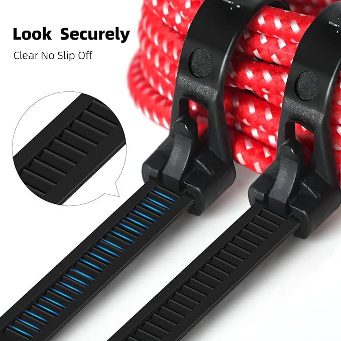 100Pcs 24 Inch Heavy Duty Industrial Zip Toes,Releasable Black Cable Ties, Nylon Adjustable Tie wrap,Reusable Zip Toes Tie Straps For Garden Plant Secure Vine, Home, Office Use