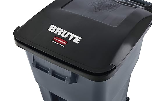 Brute Rubbermaid Gray 50 Gal Rollout Container w/Lid