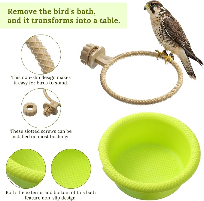 Bird Bath for Cage Multi-Function Small Tub Bowl for Hang Inside Cage Birdbath Shower Cages Parrot Supplies Bathing Tub for Parrot/Parakeets/Cockatiels/Canary/Budgerigar