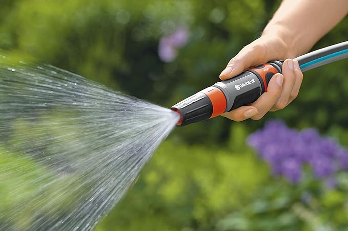 GARDENA (20500) Retractable Garden Hose Reel 50' x 1/2" hose, Wall Mounted, Automatic Retraction & Length Lock for Easy Watering. Heavy Duty Swivel Bracket 180°, Includes Nozzle. Made in Europe