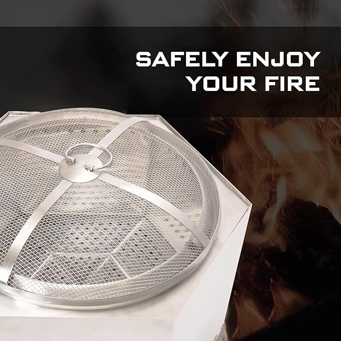 Dragonfire 18.5 Inch Universal Stainless Steel Spark Screen, Durable Mesh Stainless Steel, Safely Contains Sparks and Embers