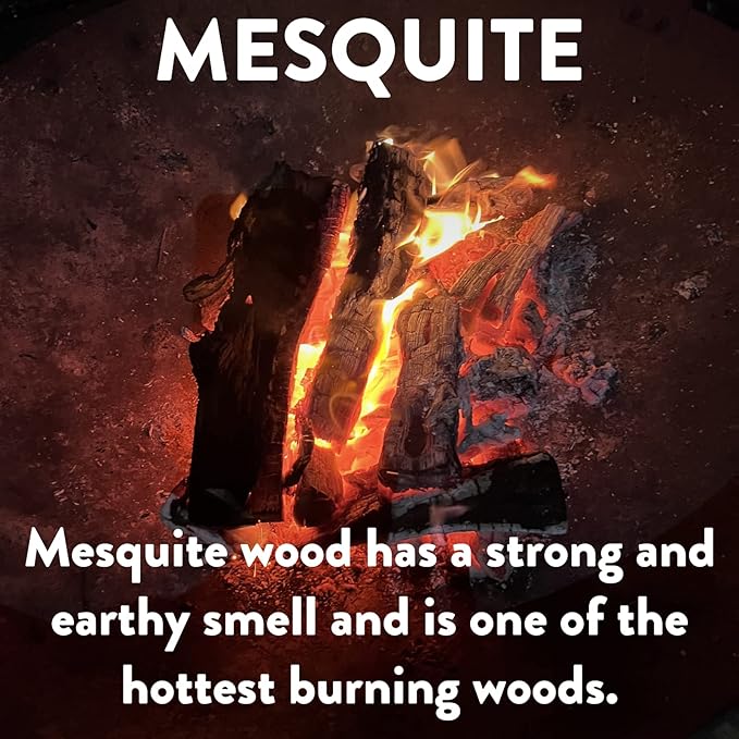 Billy Buckskin 1 Click Fire 19 LB Firewood Bundle – Juniper, Pinion & Mesquite & Fatwood Sticks - Split, Seasoned Firewood Logs for Fire Pit, Campfire, Fireplace, Wood Stoves and Outdoor Grilling