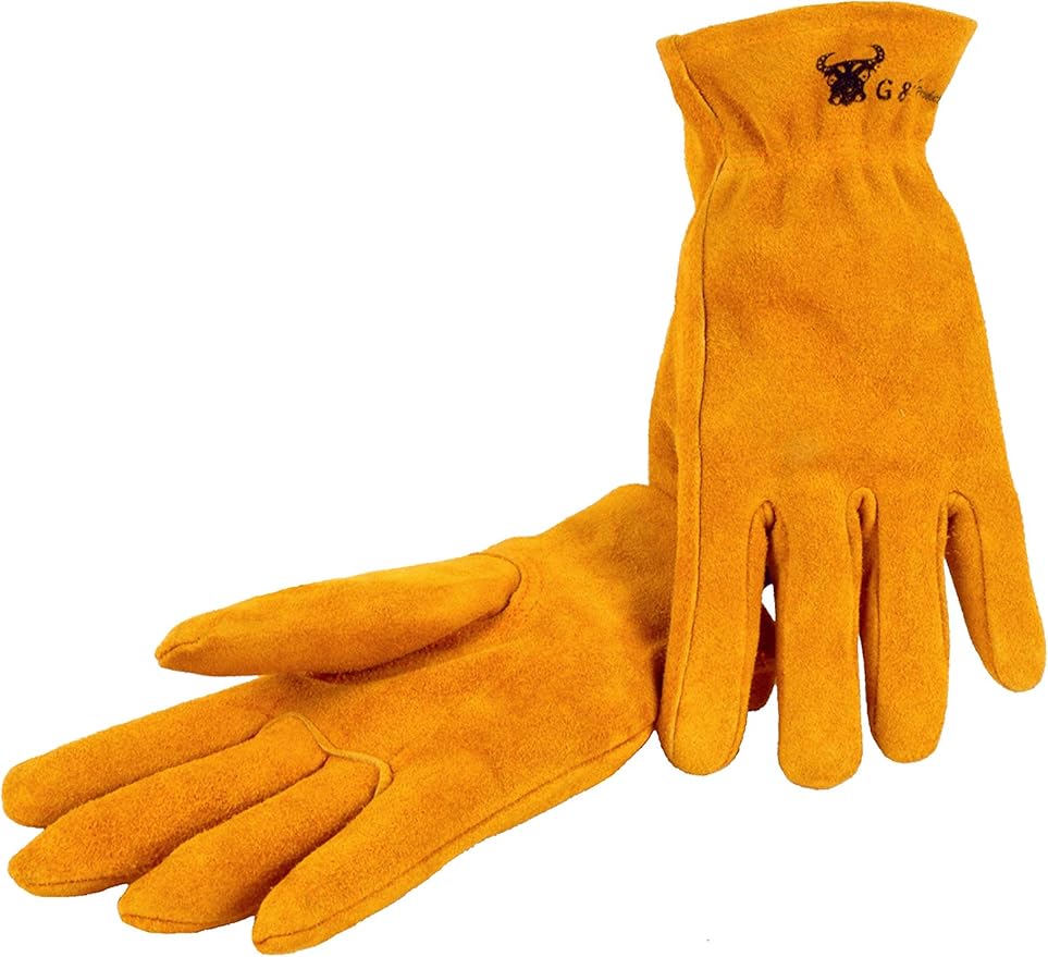 JustForKids Synthetic Leather Kids Garden Gloves Grey, 4-6 Years Old, Durable, Breathable, Non-Slip, Adjustable Safety Cuff, Child-Sized Work Gloves for Planting, Outdoor Play & DIY, 3 Pairs