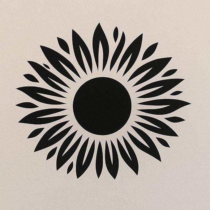Sunflower Stencil – Nature Flower Garden Design Template Pattern Reusable Art Stencil for Painting, Crafting and DIY Projects (3 Pcs Set)